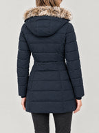 Winterjacke Damen Blau – Rückansicht