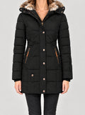 Winterjacke Damen Schwarz – Vorderansicht